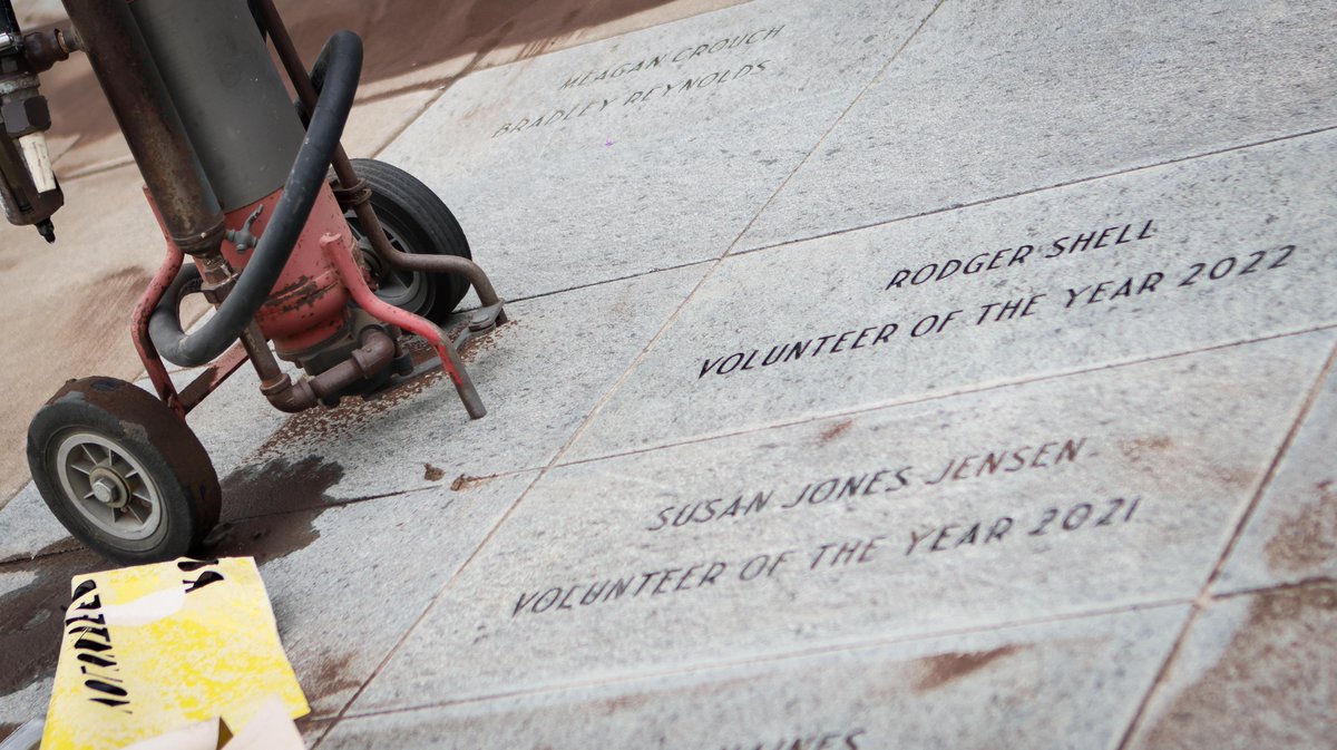 SamNobleMuseum's tweet photo. Visitors might notice a few new names engraved into the Sam Noble Museum entryway! The museum as we know it today would not exist without the support of organizations, individuals, donors and volunteers who contribute their time and resources to the success of our mission: Inspiring minds to understand the world through collection-based research, interpretation and education.