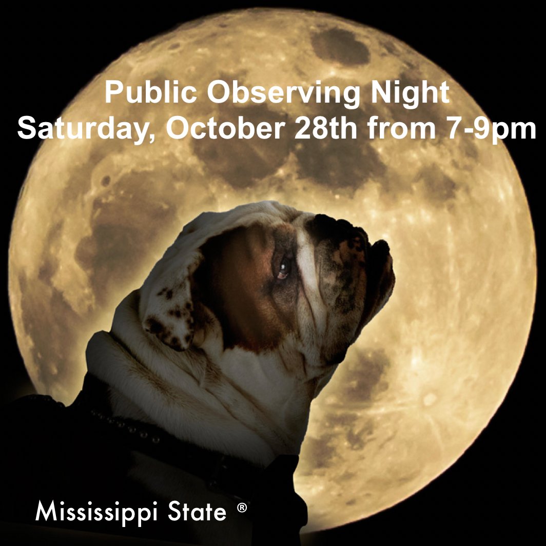 Join us for  "Howell at the Moon" on Saturday, Oct. 28th, from 7-9pm. This event is  located at Howell Observatory (E. Line Rd. - South Farm)
FREE and Open to the public! We will view the moon, Saturn, Jupiter, and more.

This event is WEATHER DEPENDENT - look for clear skies :)