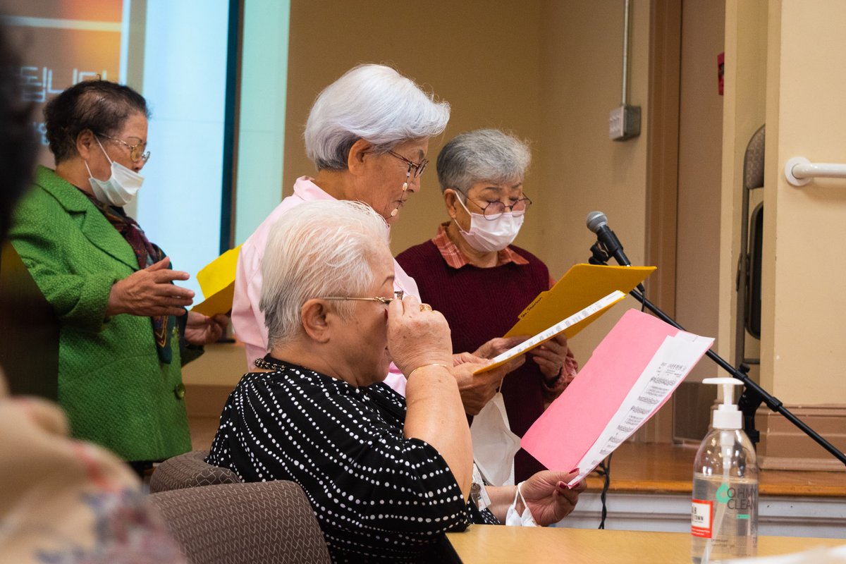 Every Monday, our Korean senior choir at Jubilee Center come together to practice. Our seniors practice an array of hymns and songs that fill our building with beautiful music.

Here are some photos of them practicing!