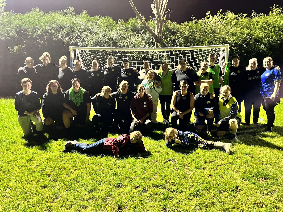 Tonight was our team tournament night 🧡🖤 Four amazing teams playing a round robin with lots of football, lots of goals, lots of laughs, a few fouls and a penalty shoot out 🧡🖤  Player of Tournament went to Amanda for scoring some pretty special goals in every round! 🧡🖤