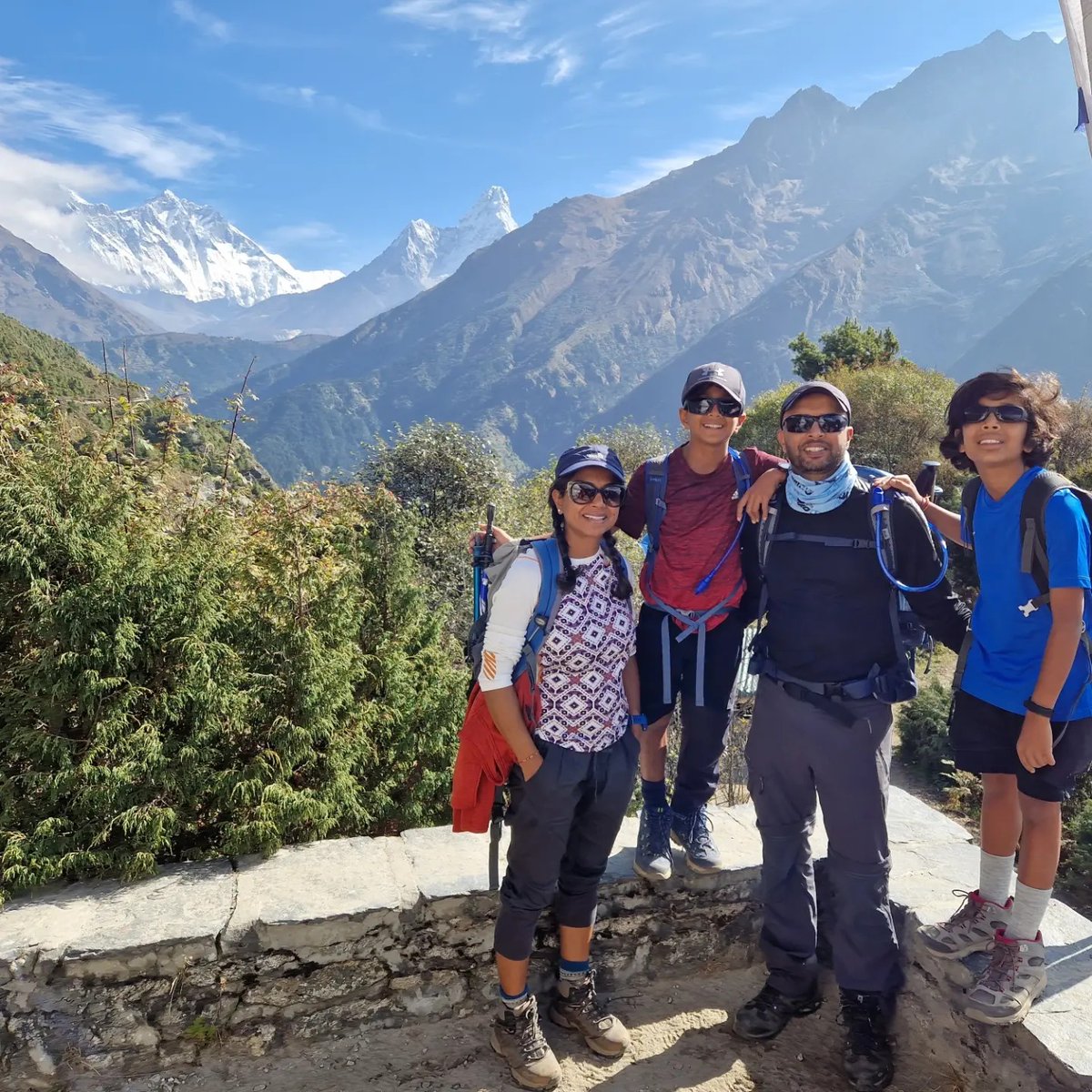 UK family Daksha Halai, Jay Halai and two young children Yuvan age 10, Shiv age 12, have conquered daunting ascent to base camp height of 17598 feet or 5,364 metres of the world's tallest peak Mt Everest. @VinodChavdaBJP @BBCNews @RishiSunak @PMOIndia