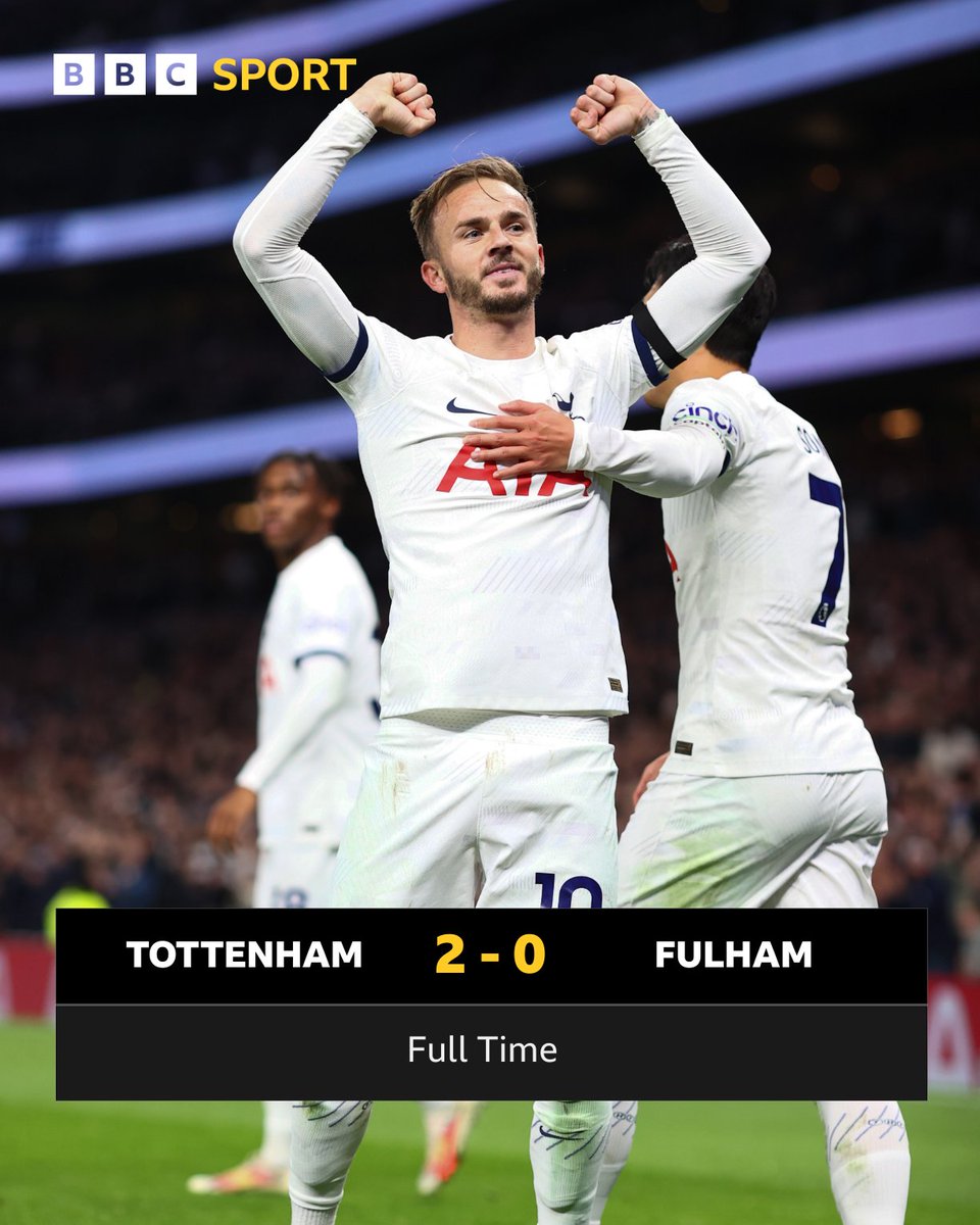 🔙🔛🔝

Spurs return to the Premier League summit thanks to goals from Son and Maddison 👏

#TOTFUL #BBCFootball