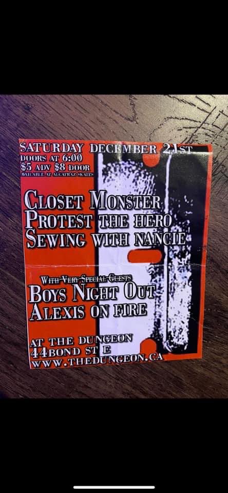 Remember when we could see @aof_official for under $10!  #ontariopunk #alexisonfire #torontopunk #oldschoolpunk