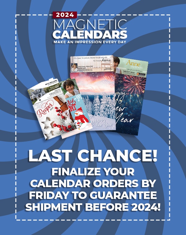 MagnetsUSA's tweet photo. Sending calendars? 👉️FRIDAY is the DEADLINE to finalize your order to ensure it ships before the new year 🚚⏳️

If you're unsure about the status of your order, please contact us immediately at 800.869.7562 or customerteam@gmail.com https://t.co/U1hzYsVX7C