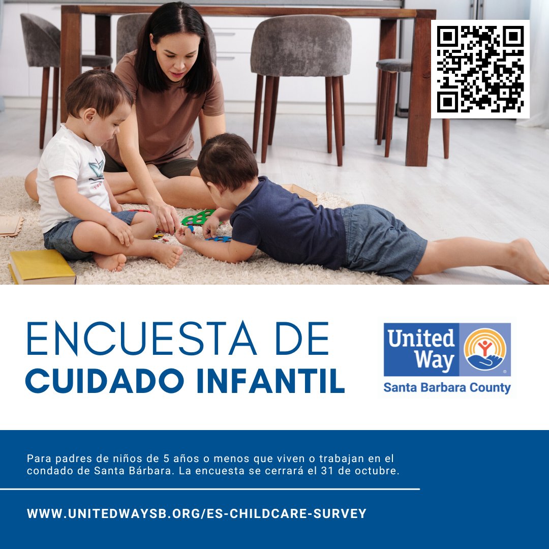 Calling all parents of children ages 0-5! 

The Brighter Futures Child Care Coalition is conducting a countywide survey to collect local parents' feedback about their childcare experience. 

English survey: unitedwaysb.org/childcare-surv… 
Spanish Survey: unitedwaysb.org/es-childcare-s…