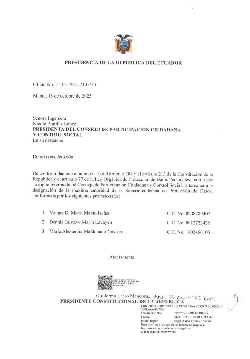 El Colectivo de Trabajadores #YSiTePasaATi se enorgullece de tener un representante en la terna para 
“Superintendente de Protección de Datos”
<a href="/DennisMarinL/">Dennis Marín</a> 
Magister Dennis Marin.