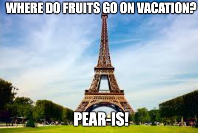 Hope you had a nice monday!!
#Eiffeltower #paris #fruits #pears #funny #vacation