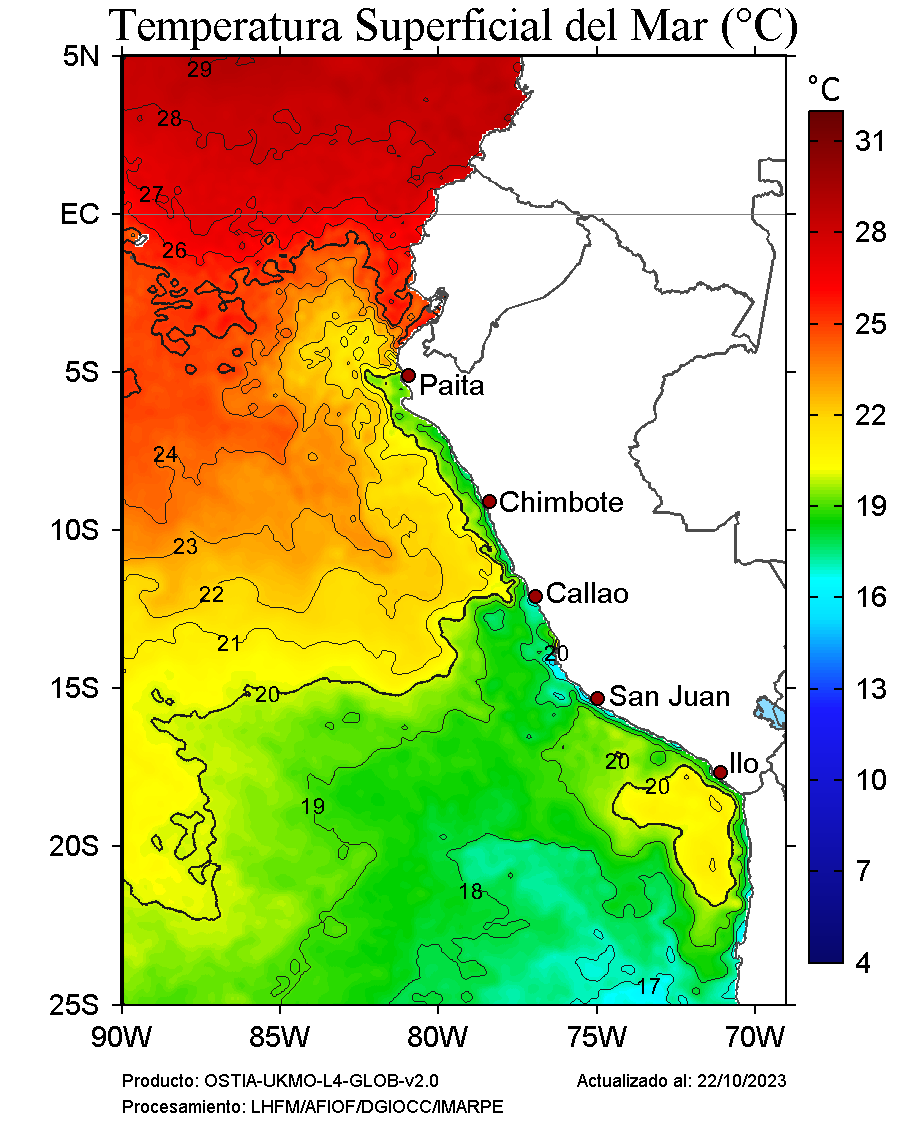 climatologa's tweet photo. Continúa el #incremento progresivo de la #TSM en el Pacífico central hacia #ElNiño "global". Fig1
Asimismo nuevamente se calienta la región Niño1+2 y se forman los núcleos cálidos frente a #Tumbes (fig2).Estas condiciones podrían favorecer  incremnto de las temperaturas📈🌡 https://t.co/pAZZOisB6V
