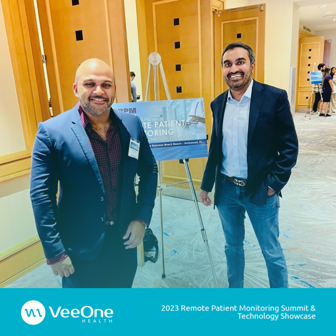 VeeOne_Health's tweet photo. Our VeeOne representatives Savan Patel and Shaji Skaria had an incredible day one at the 2023 RPM Summit filled with insightful conversations, innovative ideas, and invaluable connections which have us truly excited about what lies ahead in the world of RPM. https://t.co/afW2Hll1iD
