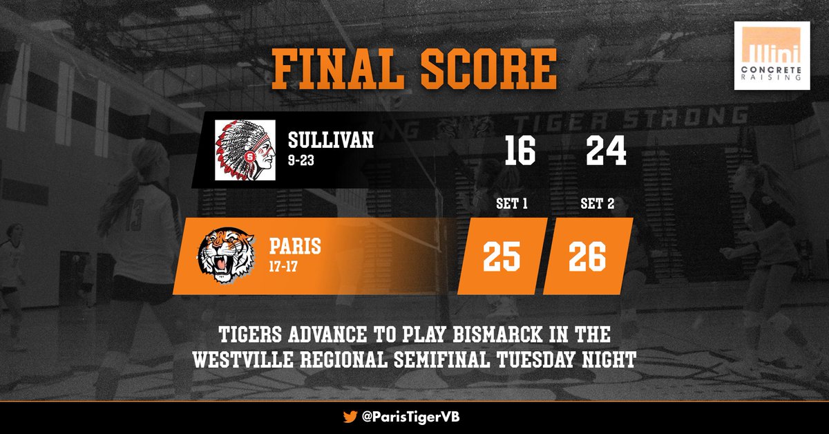 ParisTigerVB's tweet image. First postseason victory in 4 years. How's that for ya? 

@ParisAthletics @Prairiepress @IHSAScoreZone @little_illini @witysports