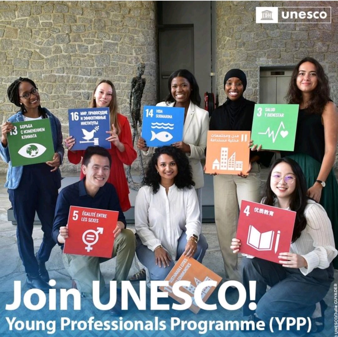 opportunitiesfy's tweet photo. UNESCO's Young Professionals Programme is open!This is a unique opportunity for talented, young professionals. Are you interested in applying? Find more information: https://t.co/MxTYKoyGHV 

#WaterQuality #Morocco #Cameroon #Congo #education #UNESCO #MLPP #CareerOpportunity https://t.co/iAnhndbC1F