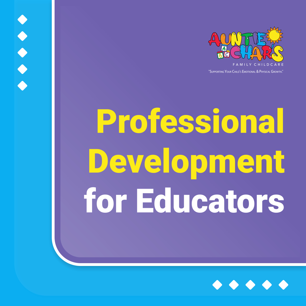 Auntie_Chars's tweet photo. Investing in professional development for infant educators is a cornerstone of providing high-quality early childhood education. These dedicated professionals are entrusted with nurturing the youngest minds.

#EducatorsProfessionalDevelopment #InfantEducators #Childcare https://t.co/ZlqlGNJmlY