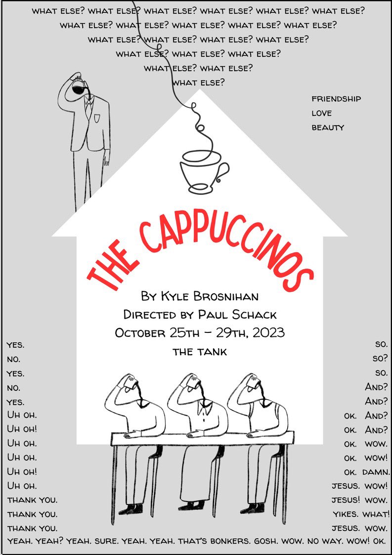 The Cappuccinos is premiering @TheTankNYC October 25-29th! Would love to see you there.

#theater #nyctheater #newplays