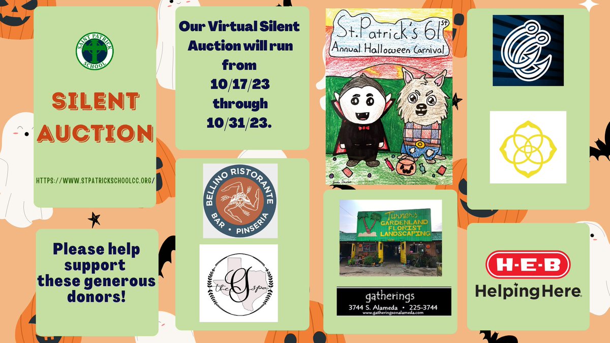 StPatrickCCTX's tweet photo. Please help us SUPPORT and THANK these businesses that have generously donated to our Silent Auction!
The link:https://t.co/fubEi3Tr9f
Thank you for supporting our school! #GoShamrocks📷#StPatrickSchoolCC #spscc https://t.co/F17UpGgux1