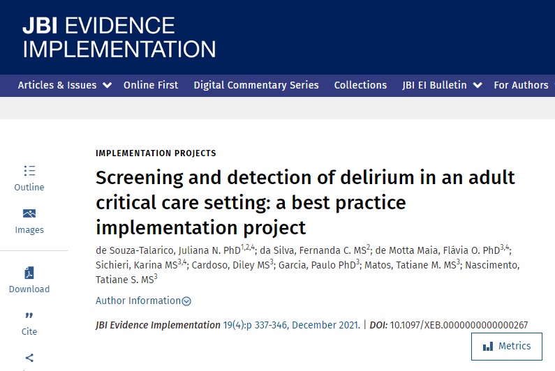 This #implementation project significantly improved compliance with recommended practice for delirium screening in the ICU.
#ICU #EBHC
Access and download the full-text study here: rb.gy/r7i5g
#JBIMethodology