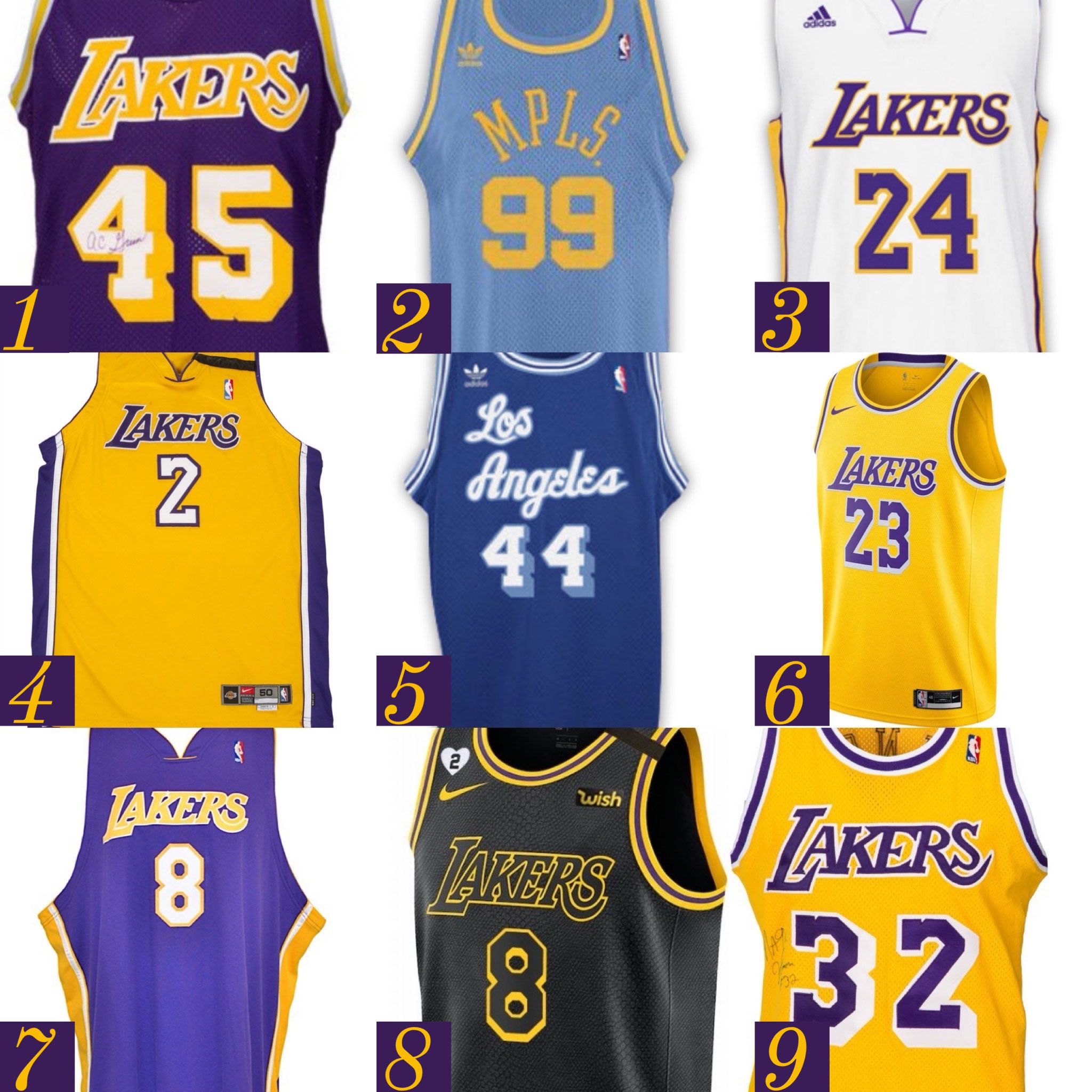 Lakers Uniforms