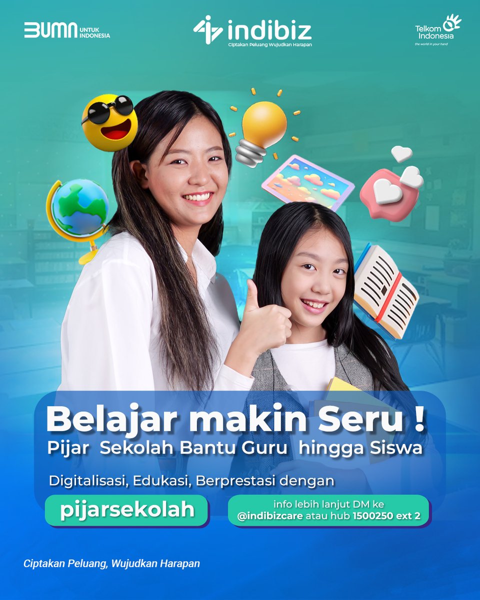 Hi Sobiz, Yuk kenalan sama Pijar Sekolah, platform pembelajaran digital yang seru dan menyenangkan untuk mendukung sekolah & siswa di Indonesia🤩 

Info selengkapnya bisa DM @indibizcare atau hubungi 1500250 ext 2✨

#PijarSekolah
#DigitalBisa
#IndibizJabotabek