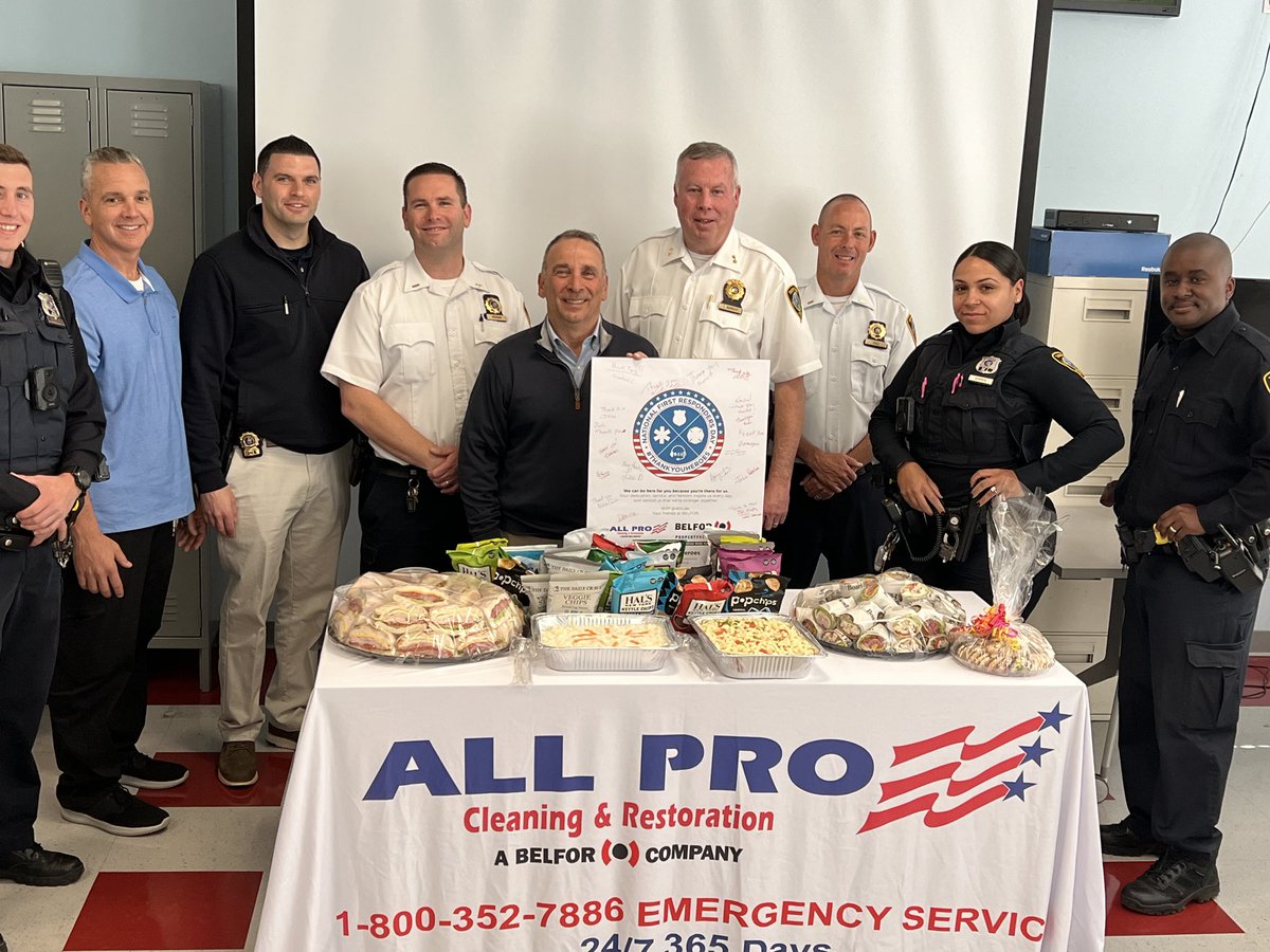 Thanks to Tom Avezzano and All Pro for providing lunch to the Department today.