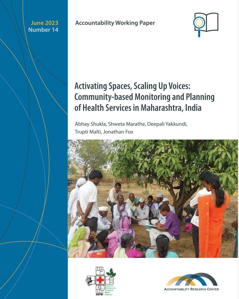 <a href="/SATHI_Pune/">SATHI Pune</a> and <a href="/AcctResearchCtr/">ARC - also @arc-au.bsky.social</a>  Working Paper based on impact assessment and detailed analysis of Community based monitoring and planning (CBMP) in Maharashtra state of India. 
See the link below.
accountabilityresearch.org/publication/ac…