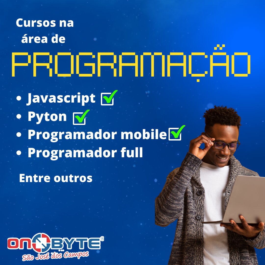 onbytesjcampos's tweet image. 🌐🚀 Venha descobrir o poder transformador da programação com os cursos da On-Byte! Seja um(a) arquiteto(a) de soluções tecnológicas e contribua para moldar um futuro brilhante em todas as áreas! 🏗️💡 #PoderTransformador #ArquitetoDeSoluções #FuturoBrilhante