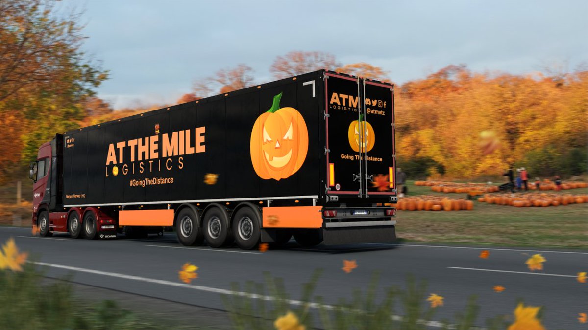 ATMVTC's tweet photo. This October our CCO Klaps made special skins for our drivers to enjoy on the virtual road. One for showing support and love. Another one for showing some Halloween spirit! #atmlove #BreastCancerAwareness #Halloween https://t.co/c9bC1qOCeo