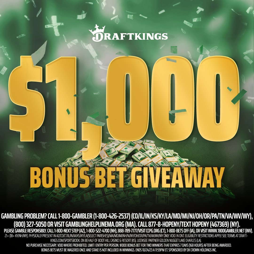 IT'S ALMOST NBA TIPOFF 🕺🕺🕺

We're celebrating the start of the season by giving away two $1,000 bonus bets. To enter, simply:

1. Follow <a href="/DKSportsbook/">DraftKings Sportsbook 👻</a>
2. Reply with #DraftKings 

2 WINNERS. $1,000 BONUS BET. RULES: dkng.me/3SbmRun