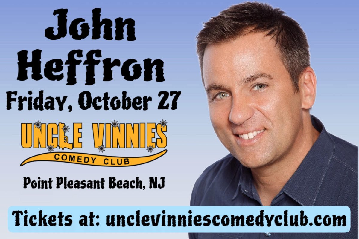 Coming this weekend to the club is <a href="/ChrisJComedy/">Chris J</a> <a href="/joefernandes75/">Joe Fernandes</a> and <a href="/JohnHeffron/">John Heffron</a>  - grab your tickets here!!! unclevinniescomedyclub.com/comedy-schedul…