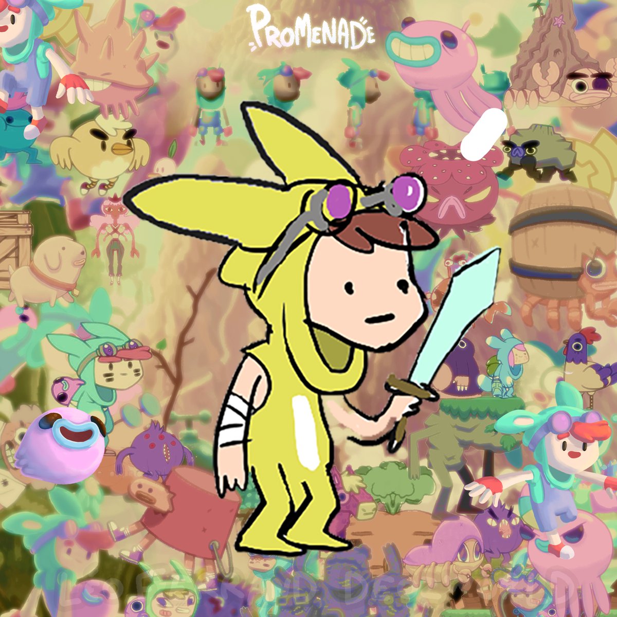 Deozworld's tweet photo. I had fun redesigning sketches from the very early research I had done of the main character of the video game "Promenade" on which I took care of the visual part, within the Holycap studio!#charadesign #conceptdesign #videogame #indiegame #holycapstudio #digitalart #promenade https://t.co/jSkZ7X8wIN