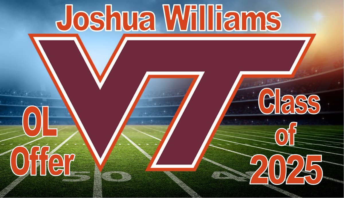 JoshWilliams468's tweet photo. Thanks for Visiting my HS last week @Crook_VT @CoachPryVT Iโm blessed with OFFER from @HokiesFB
@MohrRecruiting @ChadSimmons_ @adamgorney @RivalsFriedman @SWiltfong247 @BrianDohn247 @MikeRoach247 @PRZPAvic @TheUCReport @CSmithScout @LemmingReport @BrandonHuffman @PaFootballNews https://t.co/0PdAEBxlW2