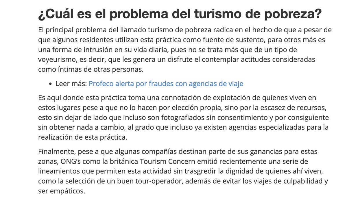 <a href="/ChilangoCom/">Chilango</a> <a href="/MilagroUrquieta/">Milagro Urquieta</a> Visitar el "barrio bravo" solo para que turistas se sientan aventureros y emocionados no justifica. Fotografían a los habitantes sin consentimiento e invaden sus espacios a beneficio propio. Se necesitan empresas responsables ante este tema, basta de incentivar el colonialismo🚫