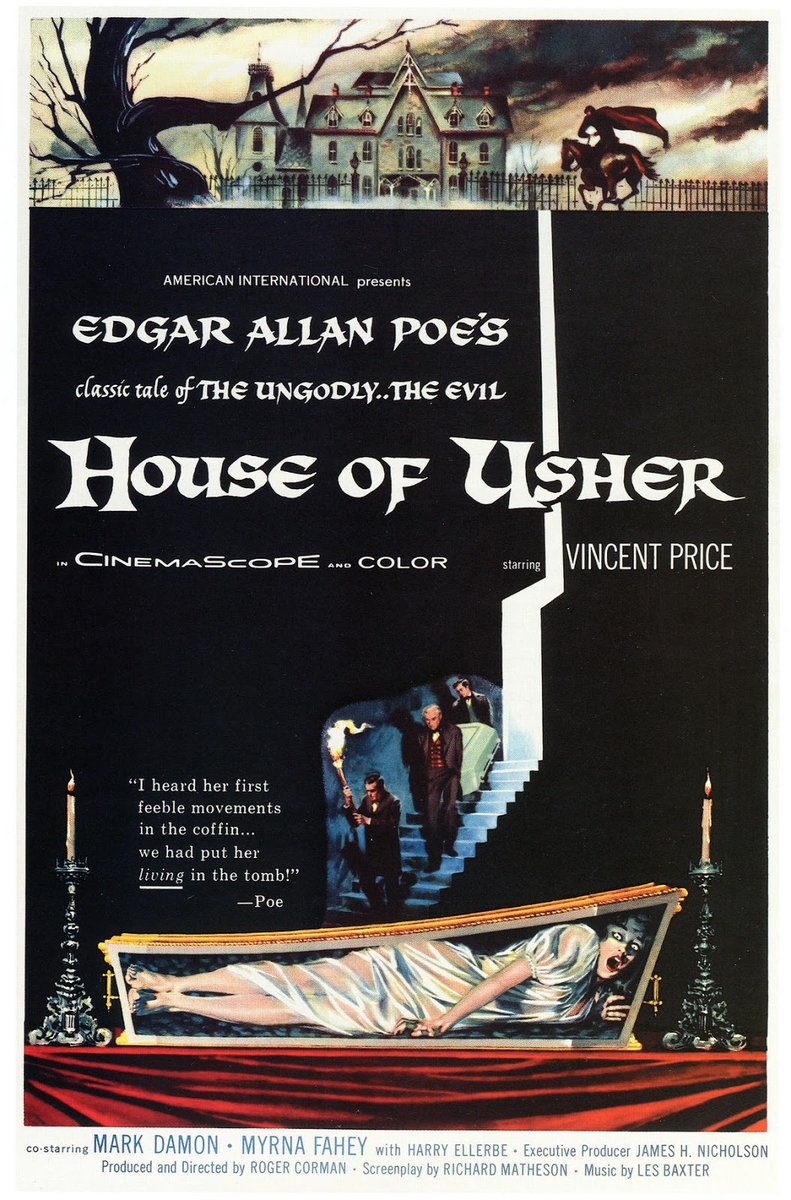 SemetraRhodes's tweet photo. #Spooktober 🎃🏚️🕯️💀🎃 Day 23: Random Horror Movies
#NowWatching HOUSE OF USHER (1960)
[title generated by the keyword: Cult Director...in this case that would be Roger Corman!)
#Spooktober2023 #RandomHorrorMovie #31DaysOfHorror https://t.co/48tVDpEDff