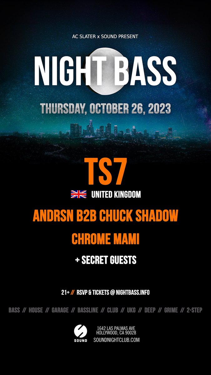 ChromeMami's tweet image. It’s @nightbass week! 🖤 Who’s ready to go absolute demon mode with @TS7music and ur faves @Chuck_Shadow x @AndrsnMusic ?!