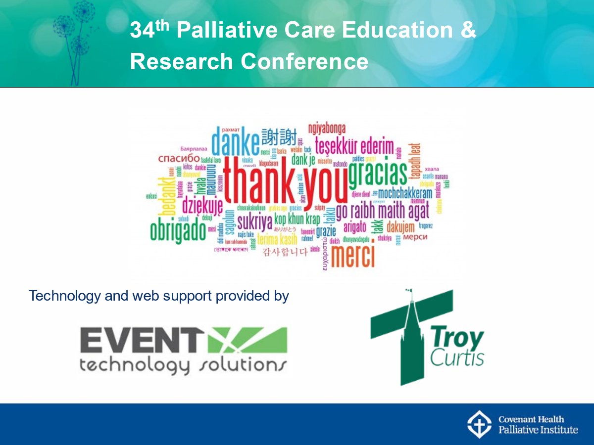 CHPalliative's tweet photo. Thank you to @Wa23929004Linda for your closing plenary at this year's conference.
Thank you, everyone for attending #PERC2023. We hope to see you next year for the 35th Palliative Education and Research Conference on October 21, 2024.
#PalliativeConference
@CovenantCA https://t.co/GiUMUMeXkl