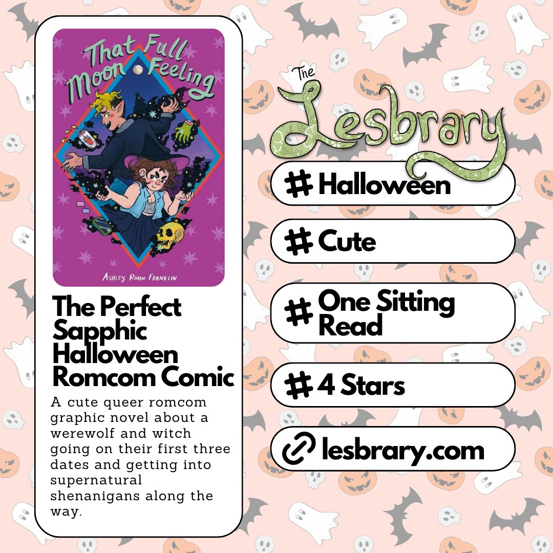 I loved this tiny sapphic romcom comic about
a werewolf and witch's first three dates! lesbrary.com/that-full-moon…