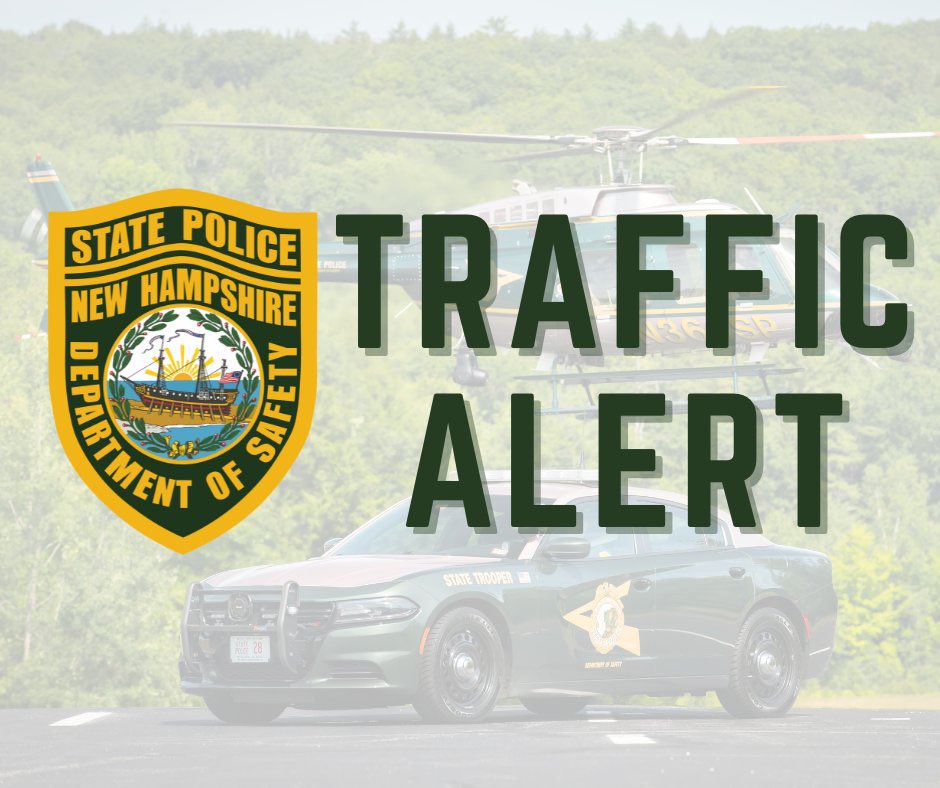 #TrafficAlert ⚠️ I-93 Southbound in Ashland, north of exit 24; roadway is closed for a serious motor vehicle crash. Please seek an alternate route. #NHTraffic #NHSP