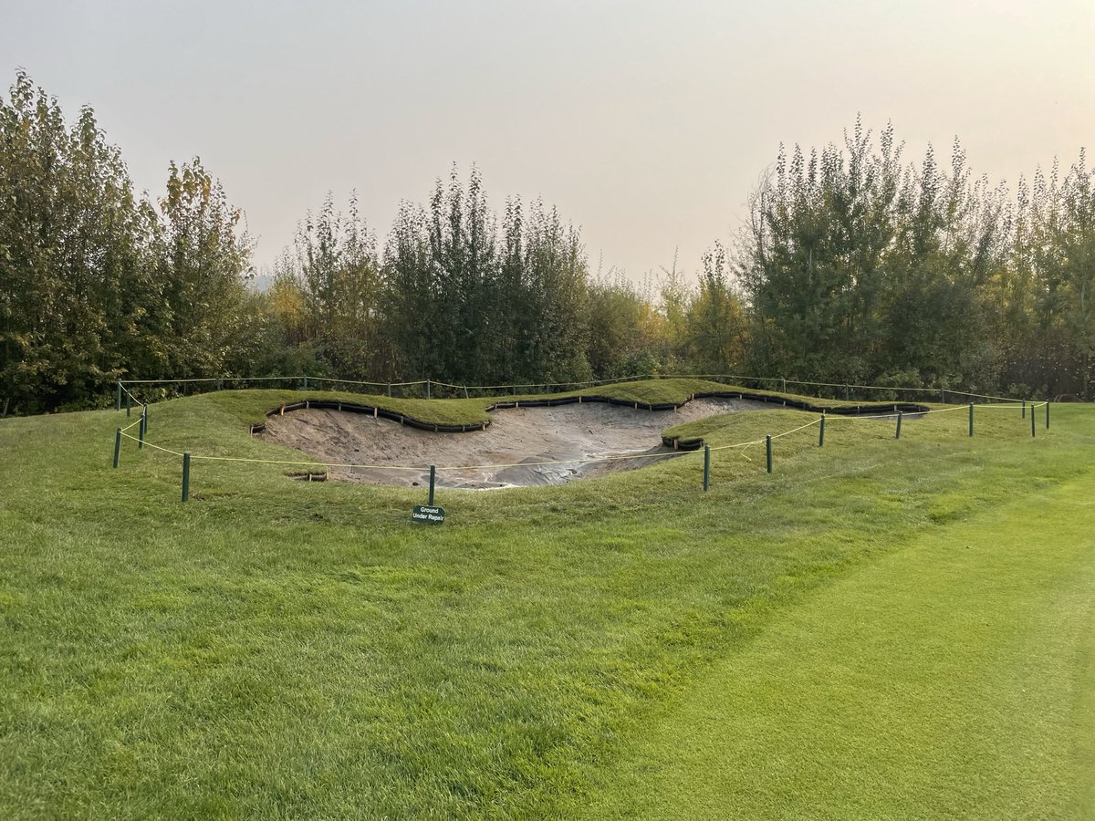 bohnysty's tweet image. Renovated bunkers @FortMcMurrayGC look great.  Excellent job by @JeffHacior and his crew.  @OCGolfDesign
