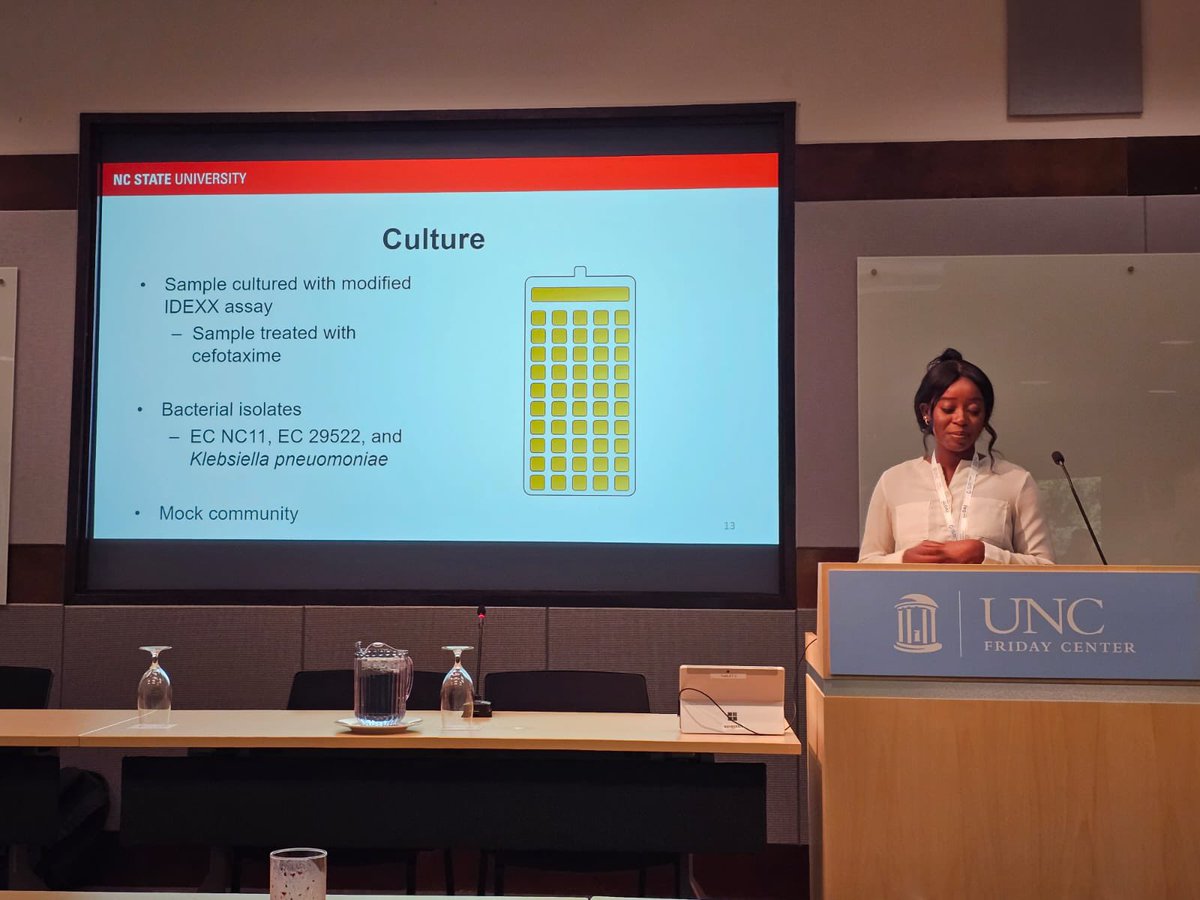 Had a great time presenting my research on using next generation sequencing for environmental AMR surveillance at #uncwaterandhealth !!