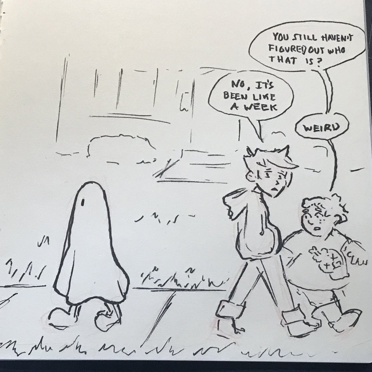 tommy_stella's tweet photo. So MUSTN'T TELL takes place in the same town as THE DAYS and Jon made this lil doodle that I love so much. These are my sons. My traumatized sons. https://t.co/8lvkUjU4m7