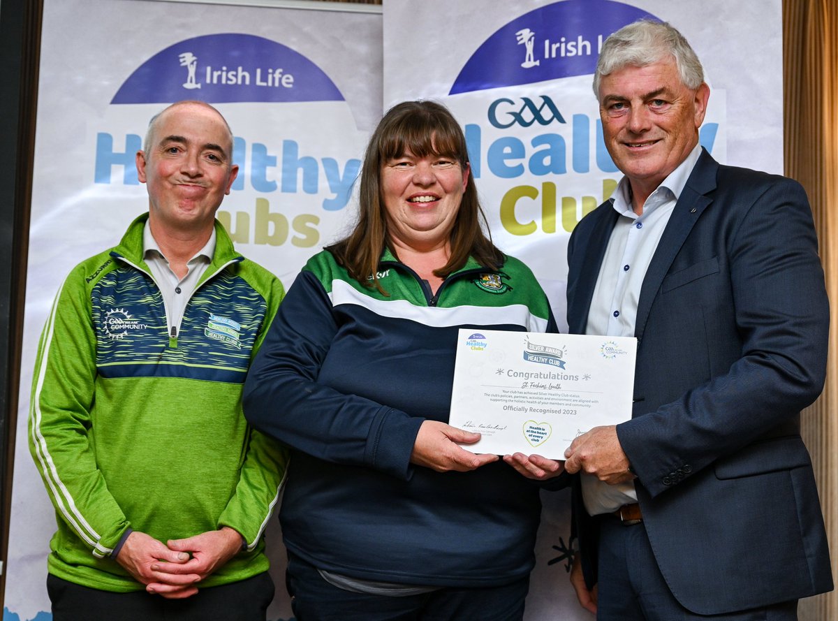 Healthy Club Recognition Evening  which took  place on Thursday Oct 19th in the Killeshin Hotel, Portlaoise. 

Congratulations to Glen Emmets, St. Fechins and John Mitchells who were in attendance to accept their awards. Well done to all the clubs who achieved their accreditation