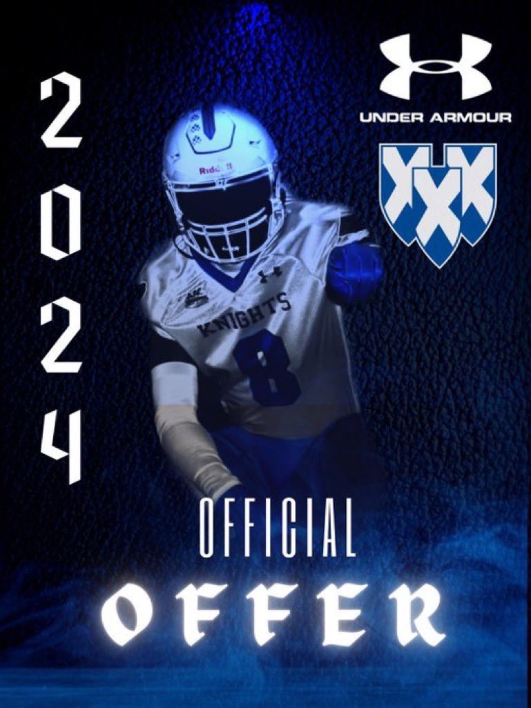 Blessed to receive my first offer to play football at the next level ! @FBCoachKing @CoachShort2 @StAndrewsFB #AGTG