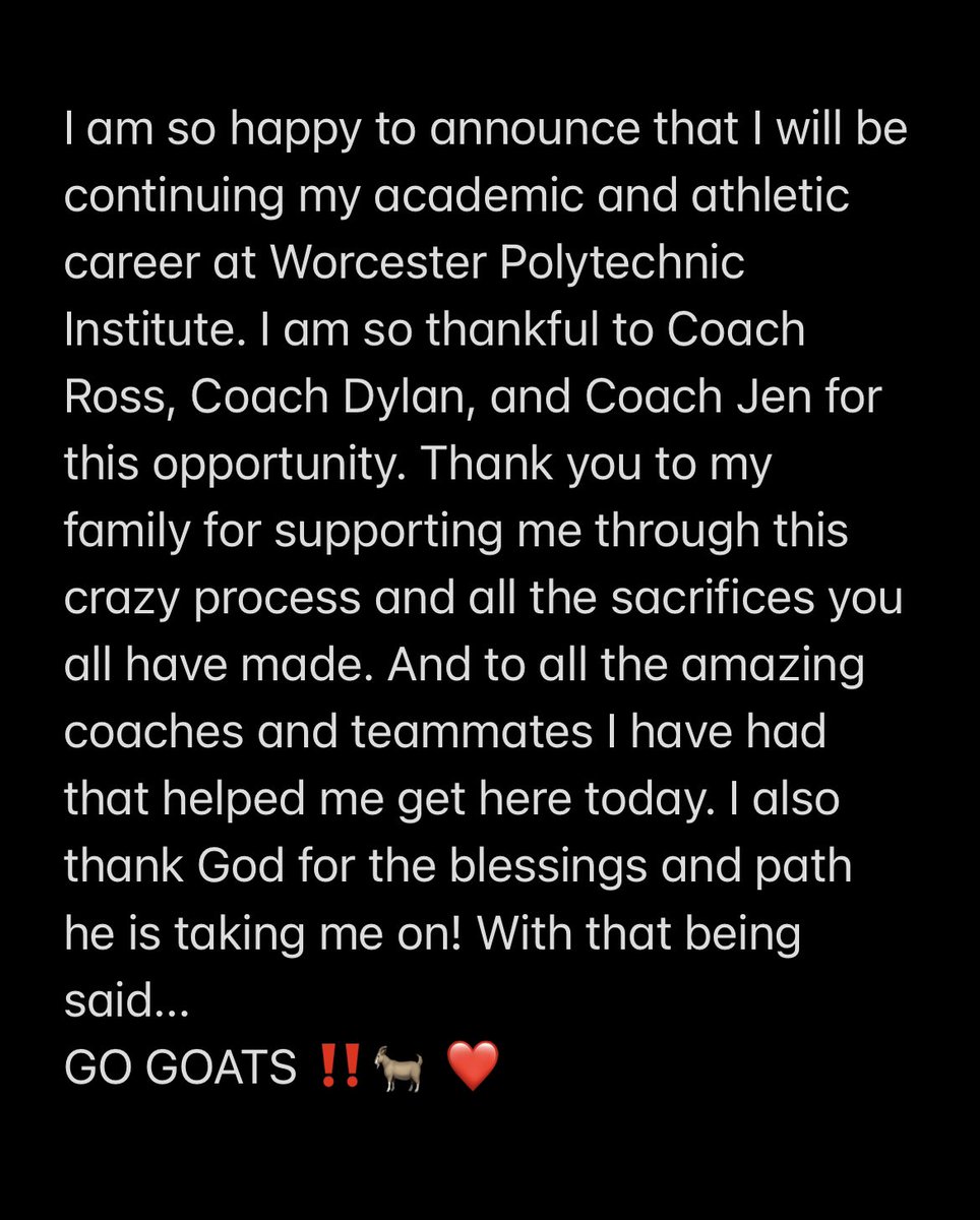 GraceGrant_2024's tweet photo. next four🐐‼️@CoachRoss_SB @WPISoftball https://t.co/VfAnsRUTLC