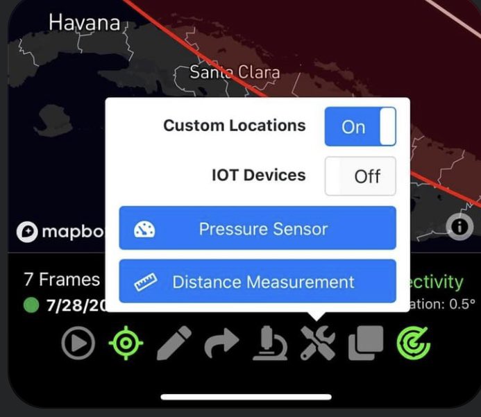 cjmisc2's tweet photo. @RadarOmega where did the pressure sensor go on the bottom menu on ios version 5.2? The wrench icon is gone and the user manual still looks like the old version.  ideas?  This is where it used to be https://t.co/qv0C0Epas9