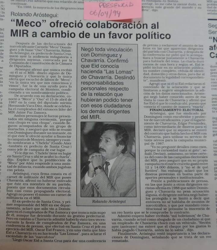 NardaAlvarez10's tweet photo. Q sinvergüenza el hijo del
Jaime Paz Zamora
#Megacualiciones
#NarcoGobiernos
#Neoliberales
Q agradezca q su padre se salvó de la #Cárcel x
#NarcoVínculos
Recibió💵d oso
Quédate con el pico cerrado
Esta vez no se salvarán
#GolpistasMafiosos Opositores Racistas Discriminadores😡👇 https://t.co/swmL6gVzvu