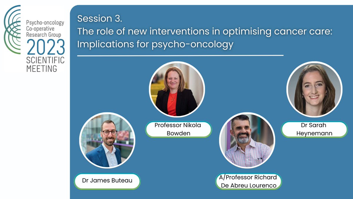 Only 1 week to go until our #PoCoG2023 Scientific Meeting!

Join us to hear about the role of new interventions in optimising #Cancer care and its implications for #PsyOnc

Tickets available here: eventbrite.com.au/e/pocog-2023-s…

#SuppOnc