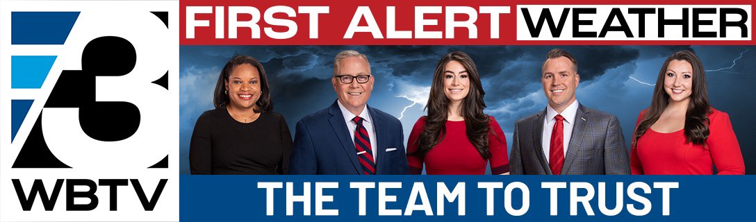 AlConklin's tweet photo. So proud of this group…they’re all really good forecasters &amp; great colleagues! The full @WBTV_News First Alert Weather Team is now:
@ElissiaWilson 
@AlConklin 
@WxVillegas 
@EricGarlickwx 
@Coulter_wx 
#cltwx #ncwx #scwx #OnYourSide https://t.co/989nuxk8oA