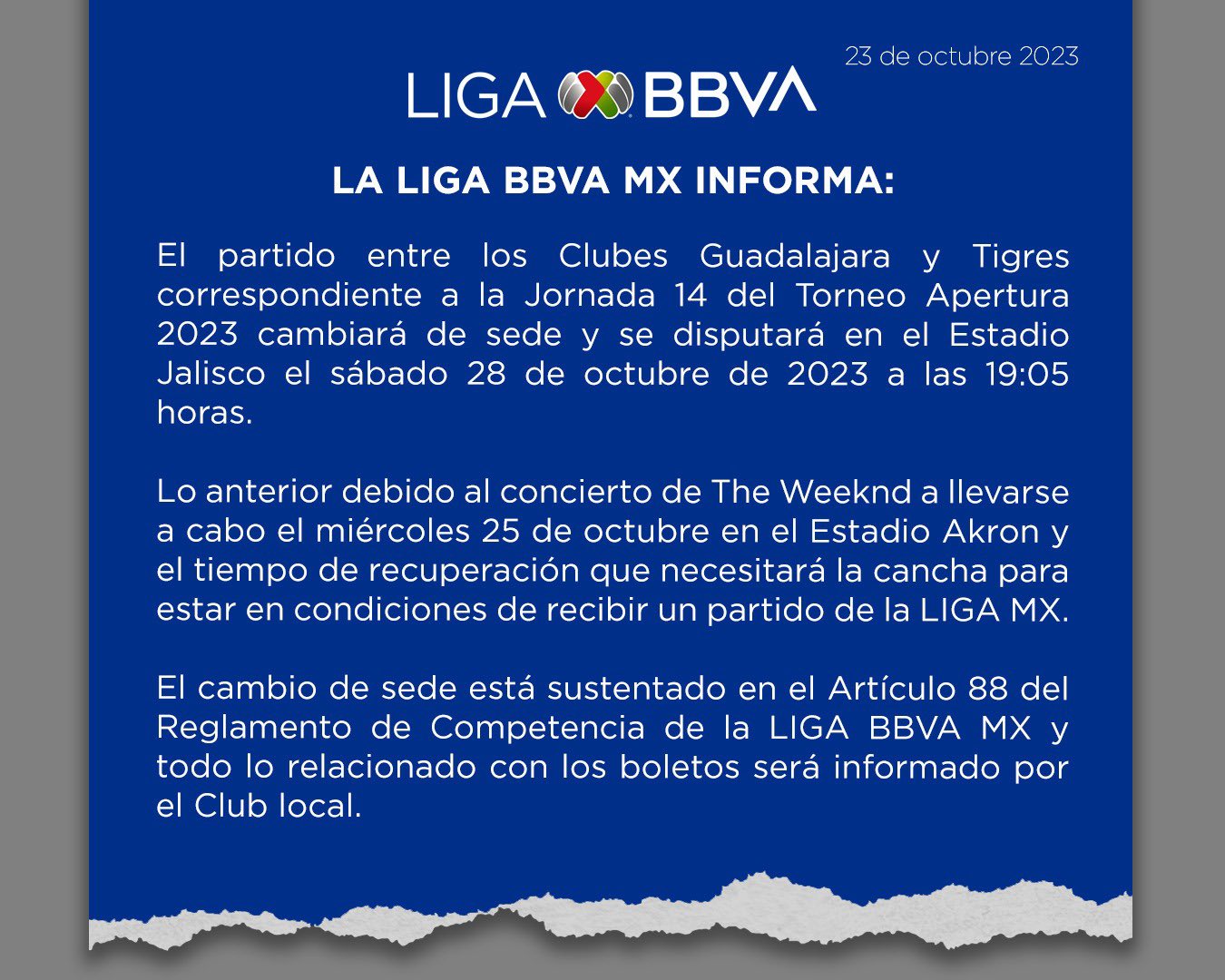 Partido correspondiente a la jornada 9 del Torneo Apertura del