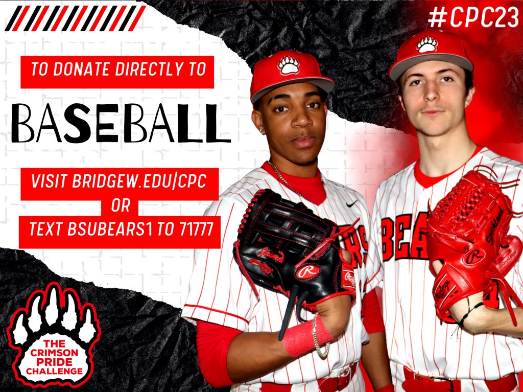 bsubears's tweet photo. โ๏ธ๐ฆ๐จ๐ฃ๐ฃ๐ข๐ฅ๐ง ๐ฌ๐ข๐จ๐ฅ ๐๐๐๐ฅ๐ฆ ๐ง๐ข๐๐๐ฌโ๏ธ
โข
Donate to the Baseball team today to help them reach their goal of $5,000! Text BSUBEARS1 to 71777 or visit https://t.co/iX8txlot2Q ๐
โข
Any donation is greatly appreciatedโ๏ธ๐ปโพ๏ธ
โข
#BSUBaseball #CPC2023 #9thAnnualCPC https://t.co/0RF53j2W8U