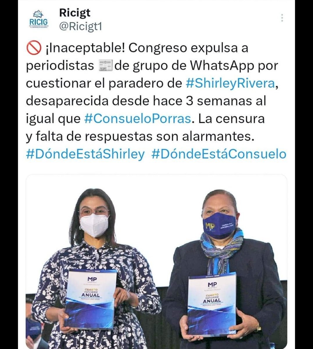 aldodavila_gt's tweet photo. Por favor compartir y difundir, sacaron del grupo de WhatsApp a los periodistas por preguntar dónde está está empleada pública, hágamos que todo mundo sepa que no ha llegado a trabajar.
#DondeEstaShirley
#DondeEstaConsuelo https://t.co/HtA40n3qwA
