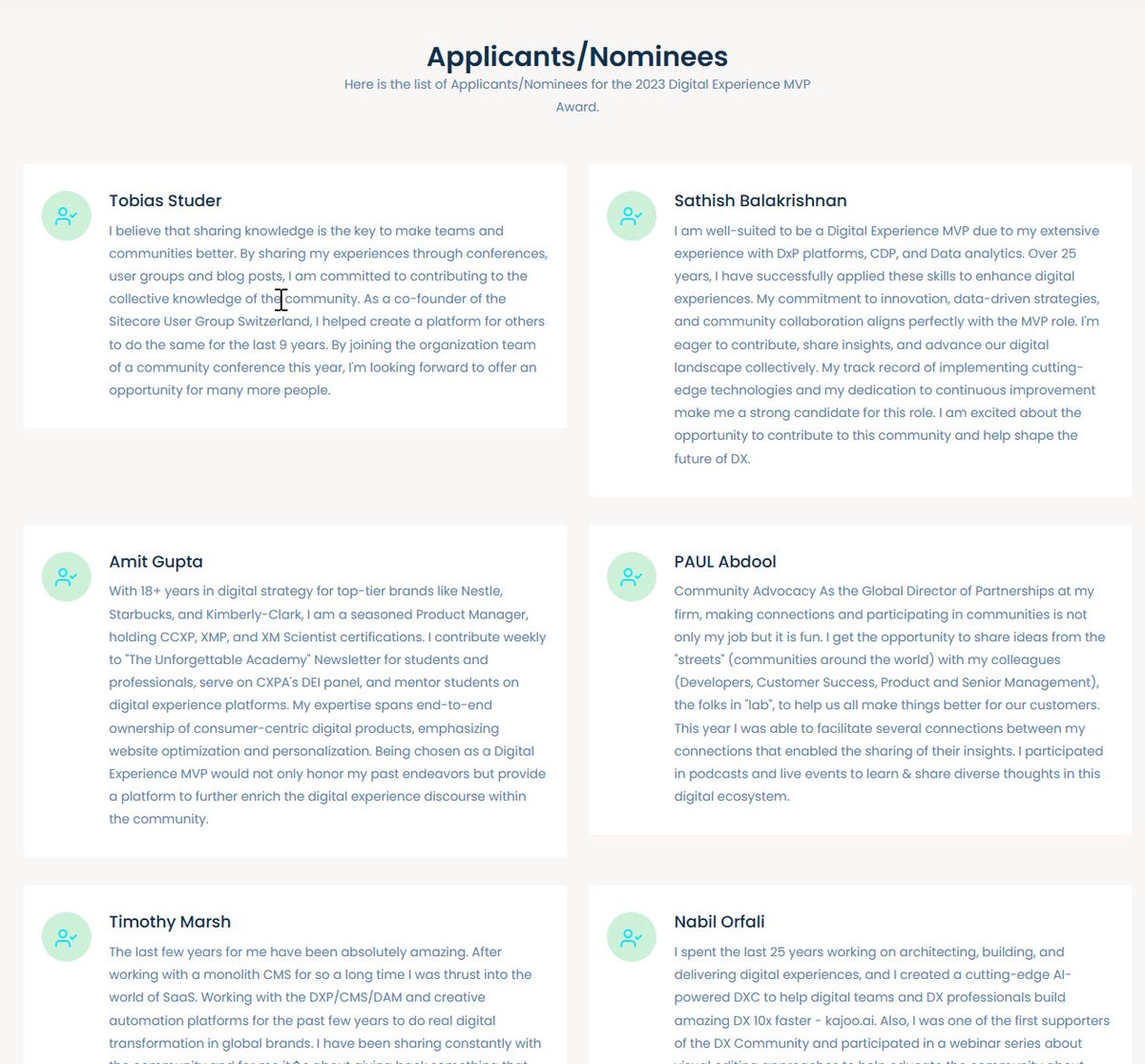 akshaysura13's tweet photo. 🚀 #Digital #Experience #Community first-ever Most Valuable Professional program

💪 Sathish Balakrishnan  👉 https://t.co/QthwaH2EhE

💪 Tobias Studer 👉 https://t.co/q6HNWHeKD6

Here is the link to apply and see the list of applicants: 💪👉 https://t.co/fvX6hSV92t

#AI #Analytics #CMS #DAM #DXC #ecommerce #Mobile #personaliztion #PIM #search #Digitalstrategy #Marketingstrategy #development

#composabledxp #jamstack #headlesscms #headlesscommerce #CXStrategy #BeMyFriend #WhyCantYouBeMyFriend @thedxcommunity