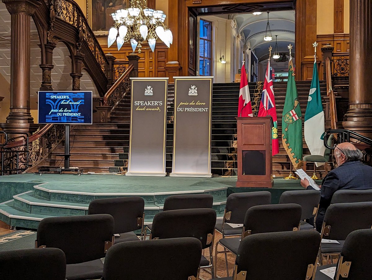 Very proud of Tristyn for winning the Speaker's Award for Youth Writers presented by @MPPArnottWHH